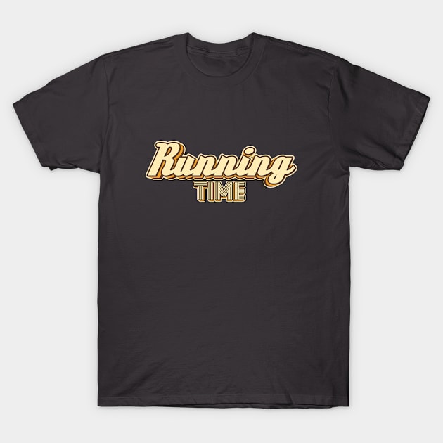 Running Time typography T-Shirt by KondeHipe